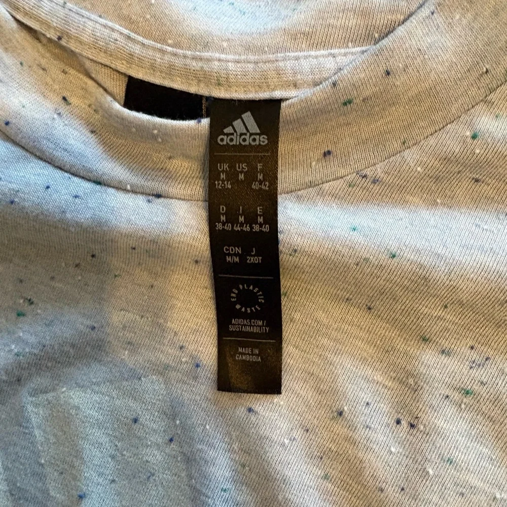 Adidas Light Gray Speckled Tee
